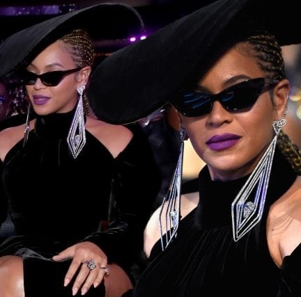 Drunk In Diamonds: Beyoncé wears $6.8m of custom jewellery to the Grammy Awards as she pays tribute to the Black Panther party in sexy double thigh-split velvet gown