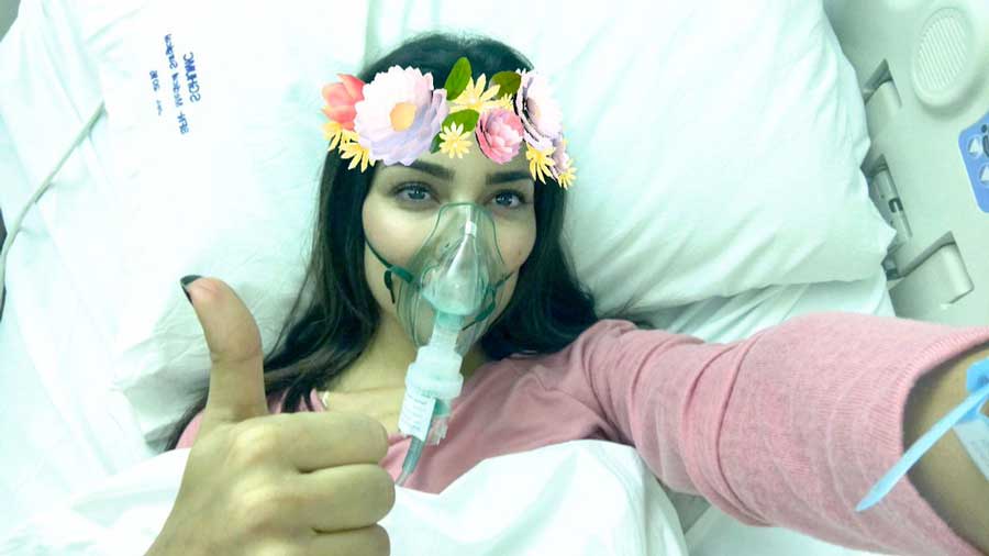 نادين نسيب نجيم في المستشفى