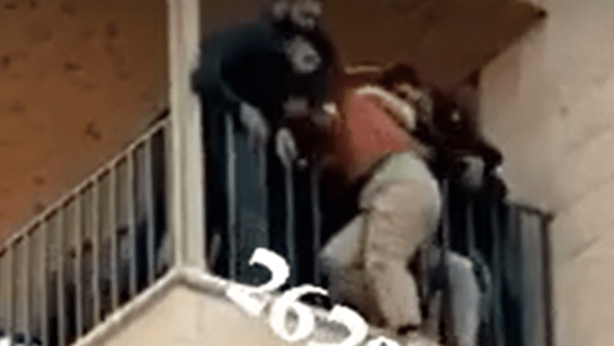 بالفيديو.. طالبة تحاول الانتحار تتدلى من شرفة مبنى جامعي بالأردن