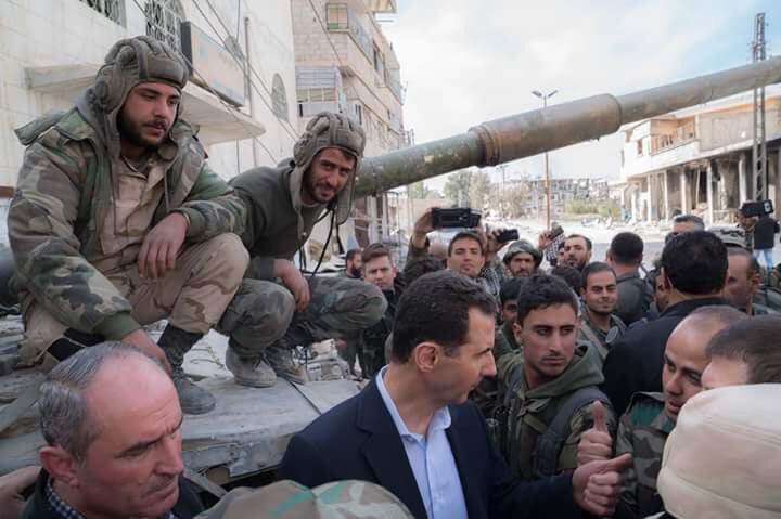 بشار الاسد في الغوطة الشرقية