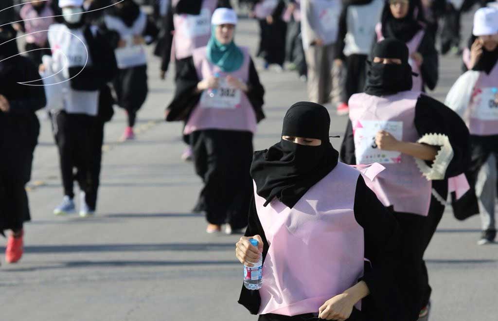 اول ماراثون للفتيات في السعودية
