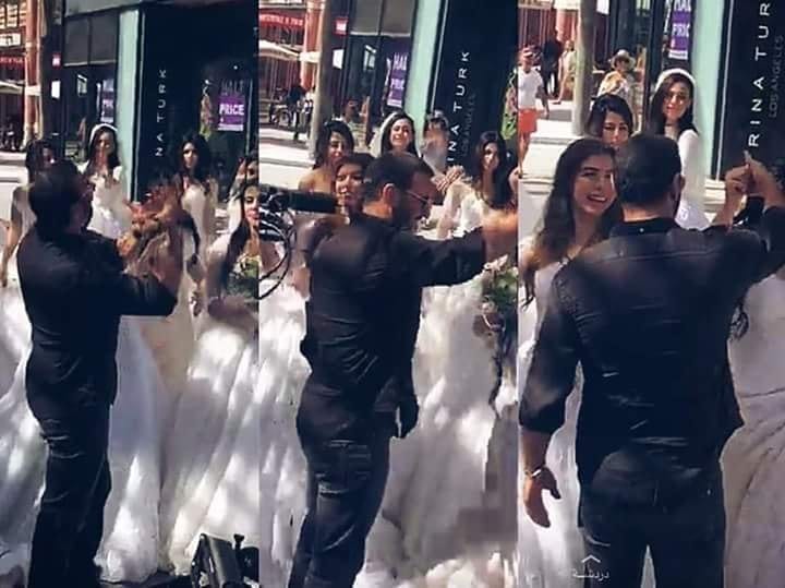 بالفيديو: كاظم الساهر يحتفل بزفافه وسط الشارع على أغنية "قولي احبك"