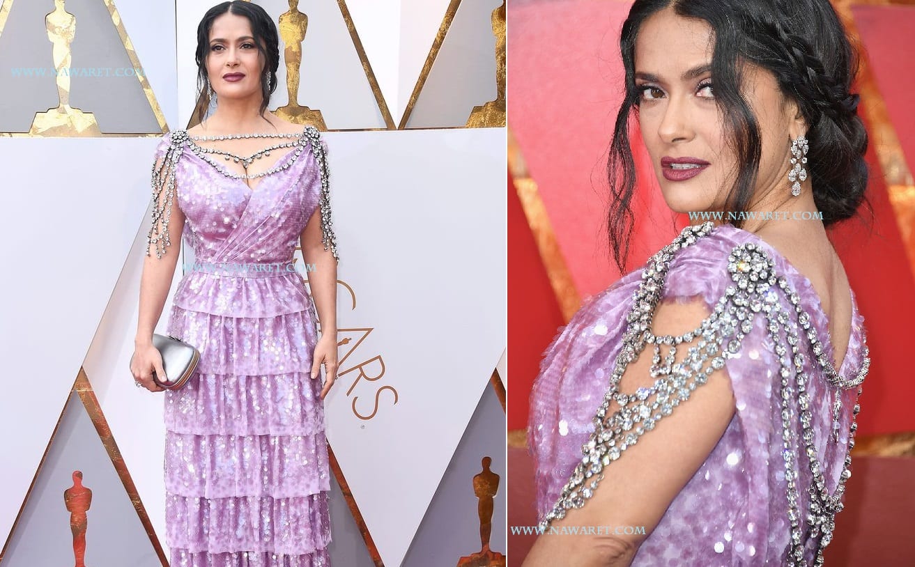 Salma Hayek Pinault on the Oscars 2018 Red Carpet