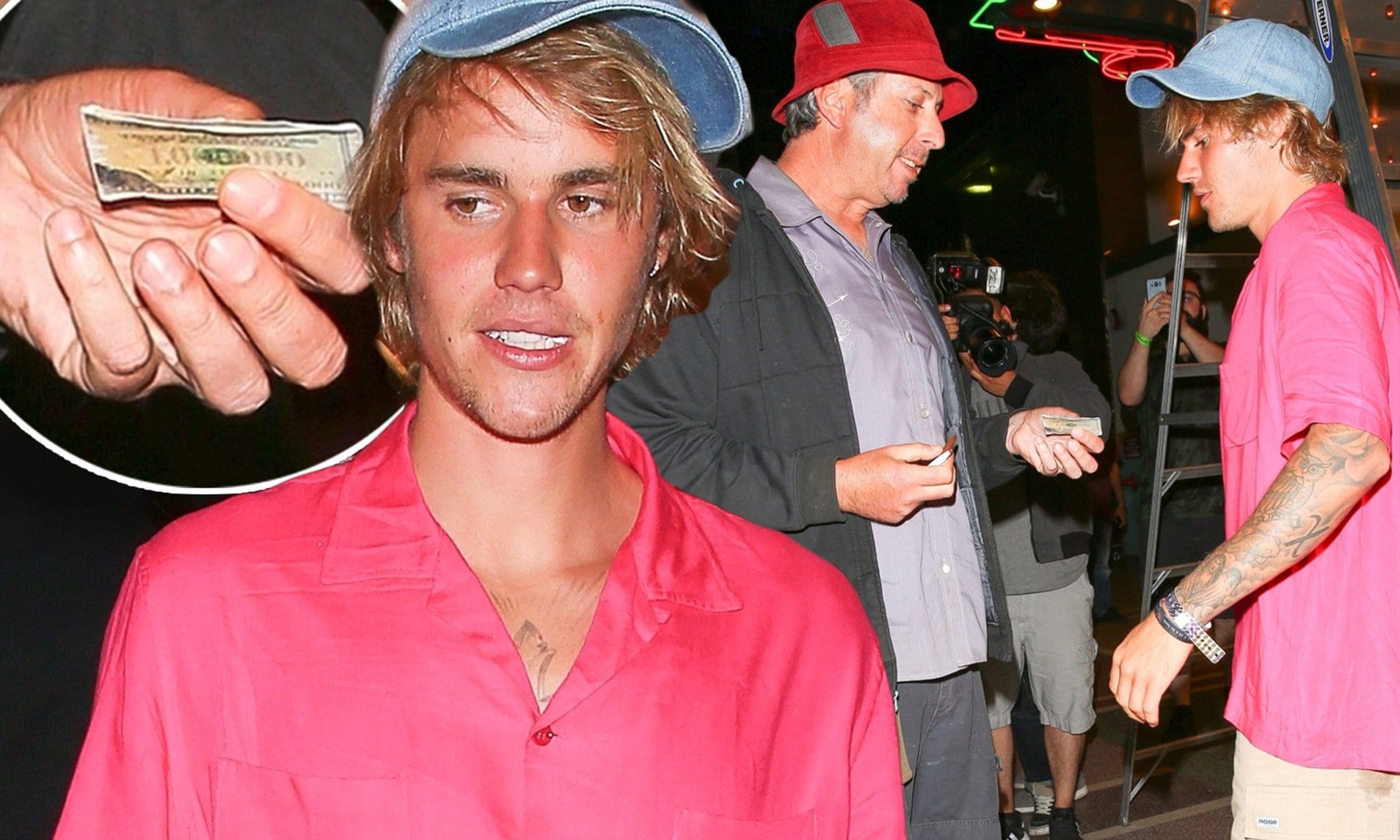 Justin Bieber has incident with fan who hands him a FAKE $100 bill D