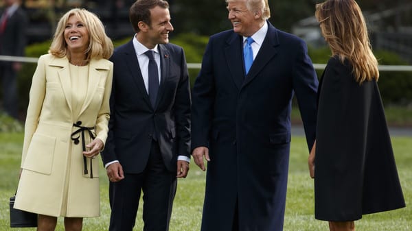 Donald Trump, Emmanuel Macron, Melania Trump, Brigitte Macron