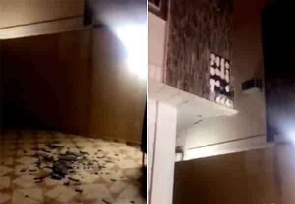 شاهد: سقوط واجهات منازل وتطاير باب بسبب الأمطار والرياح في الرياض