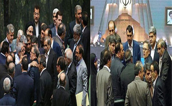 شاهد داخل البرلمان الإيراني.. احتجاجات ومشادات بسبب انهيار العملة لأدنى مستوى في تاريخها