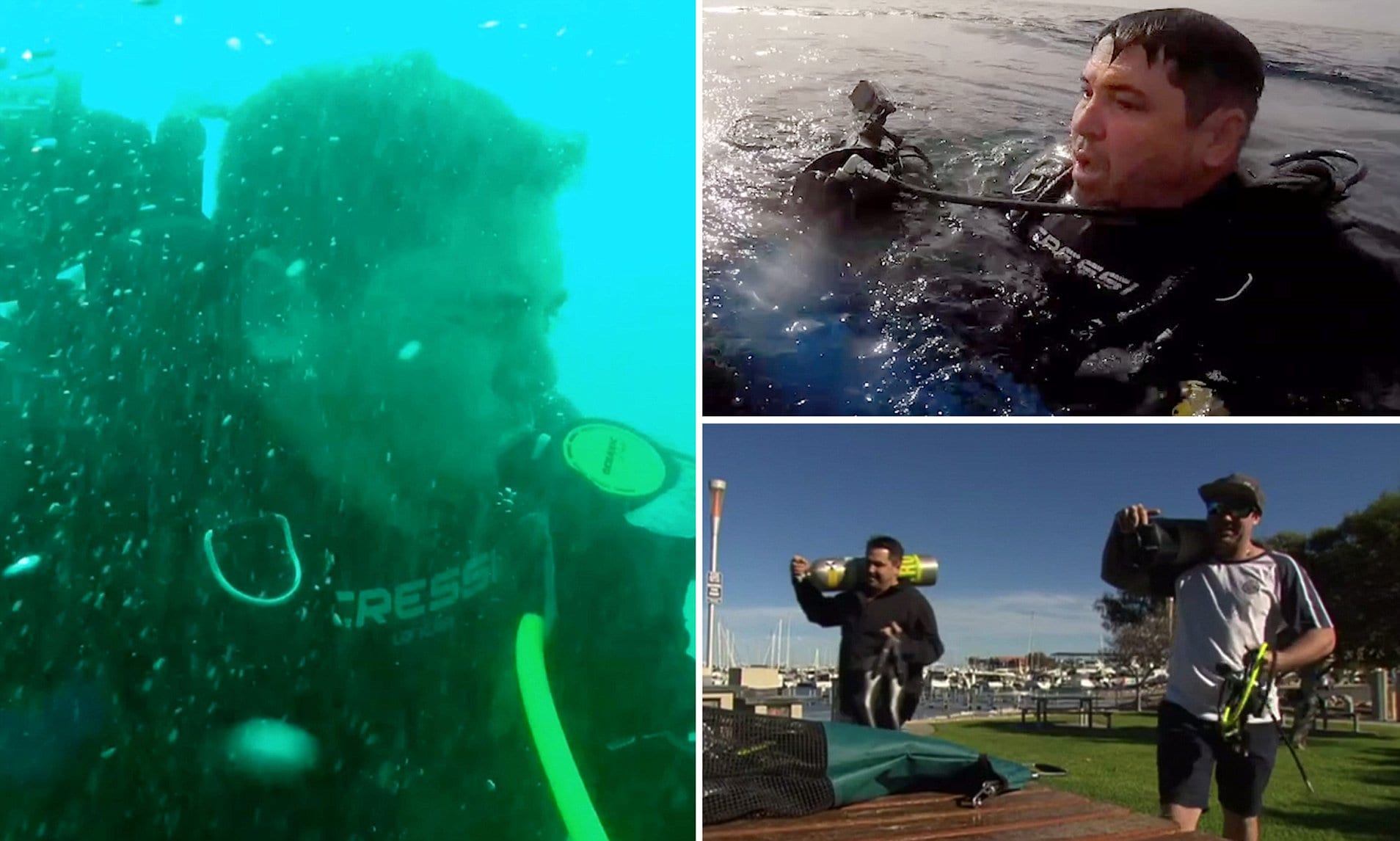 quick-thinking driver saves mate after underwater oxygen drama