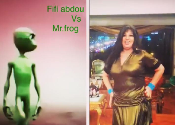 فيفي عبده تحاول تقليد رقصة Mr.Frog
