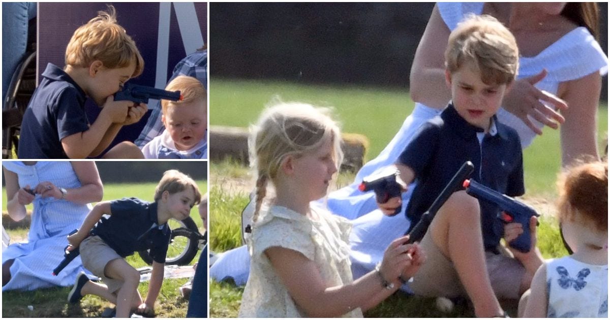 Prince George pictured playing with a toy gun and people aren’t happy