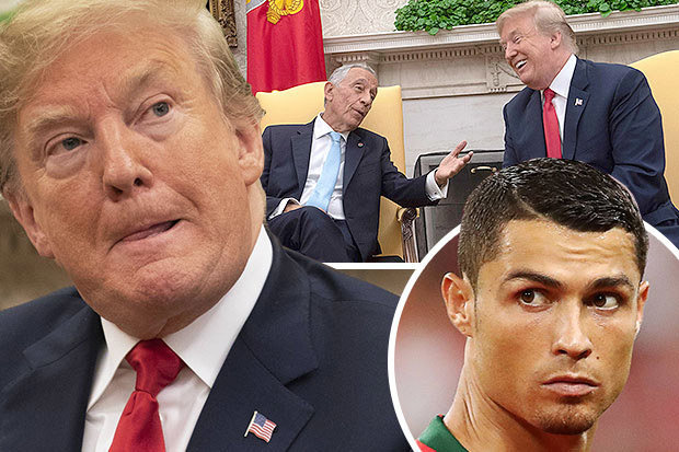 Trump Jokes to Portugal's President About Cristiano Ronaldo Running Against Him