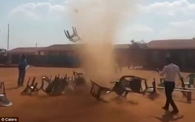 A dust devil in Africa .