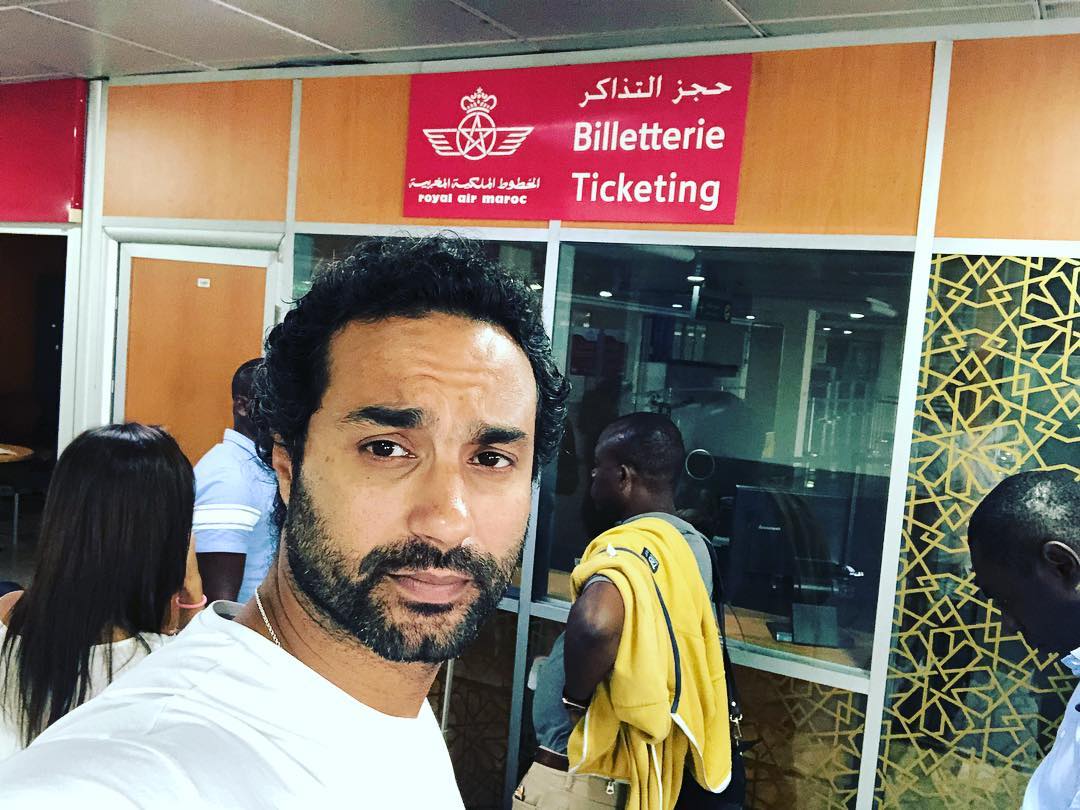 كريم فهمي في مطار المغرب