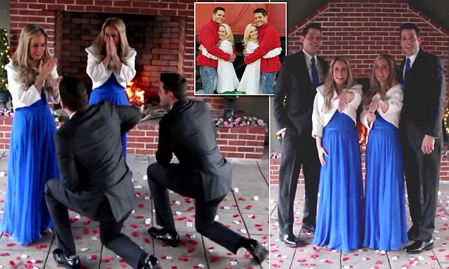 Identical twin sisters receive surprise joint proposals from identical twin brothers who they met at a twin festival