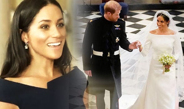 Meghan Markle sparkles as she's reunited with stunning wedding dress in Kensington Palace