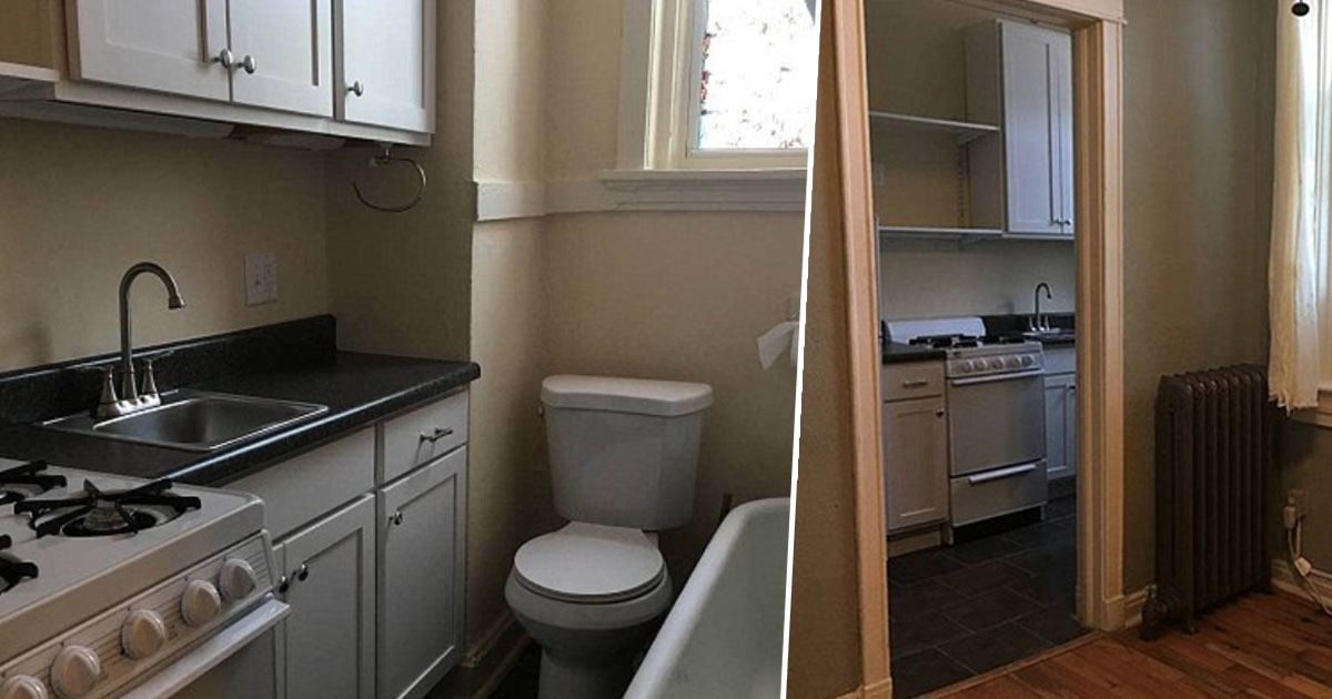 St Louis man rents apartment with a kitchen and bathroom combo