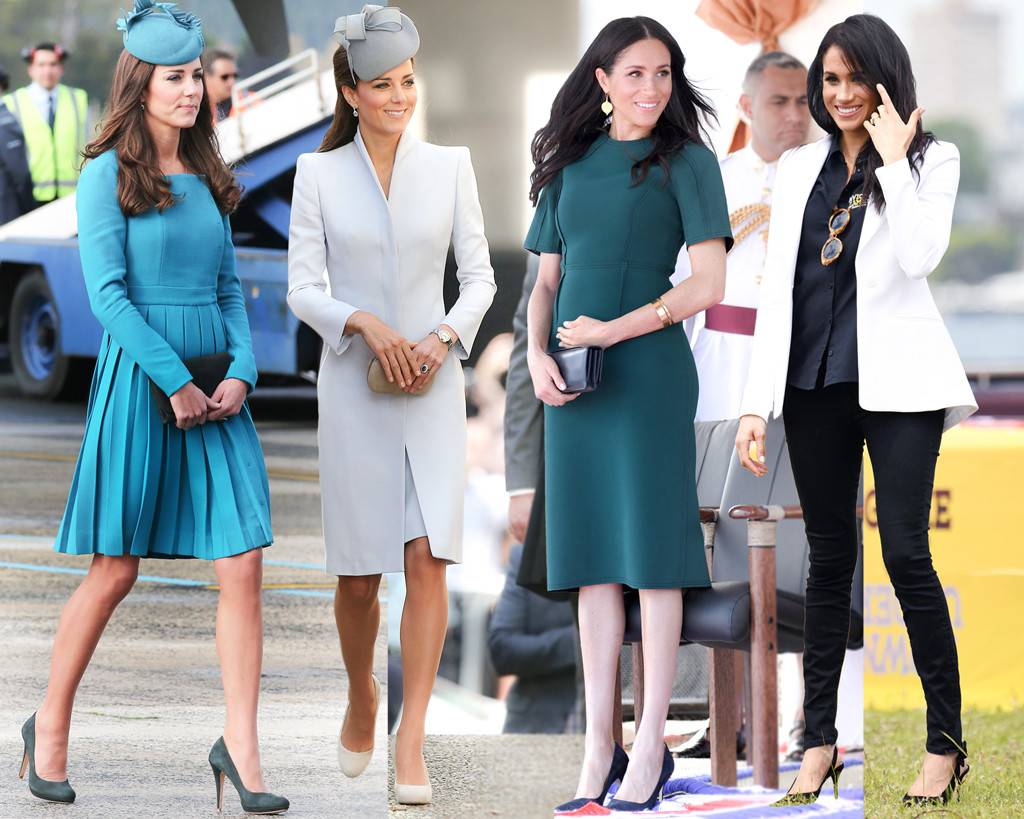 Kate Middleton and Meghan Markle fashion style