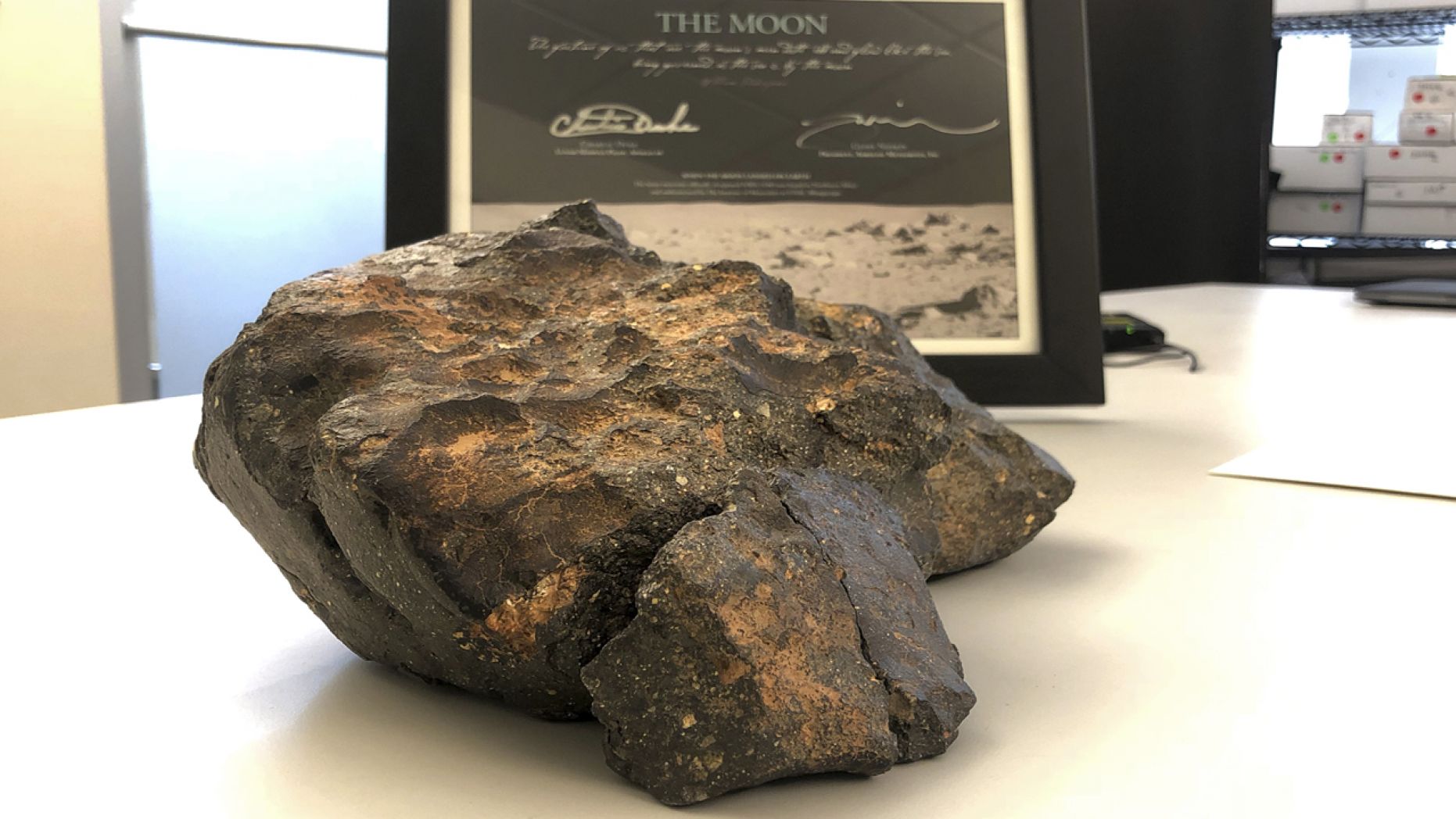 Rock blasted from moon for sale on Earth