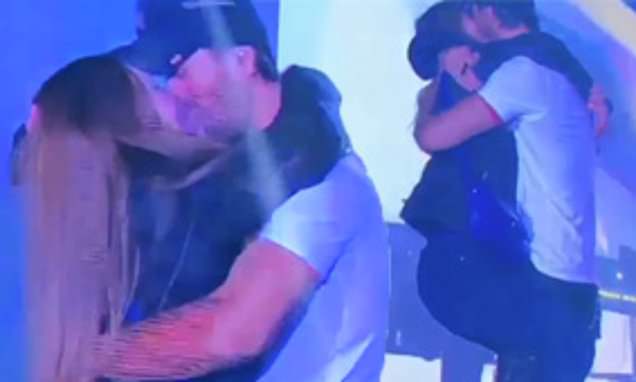 Enrique Iglesias Kisses a Lucky Fan On Stage In Kiev Ukraine