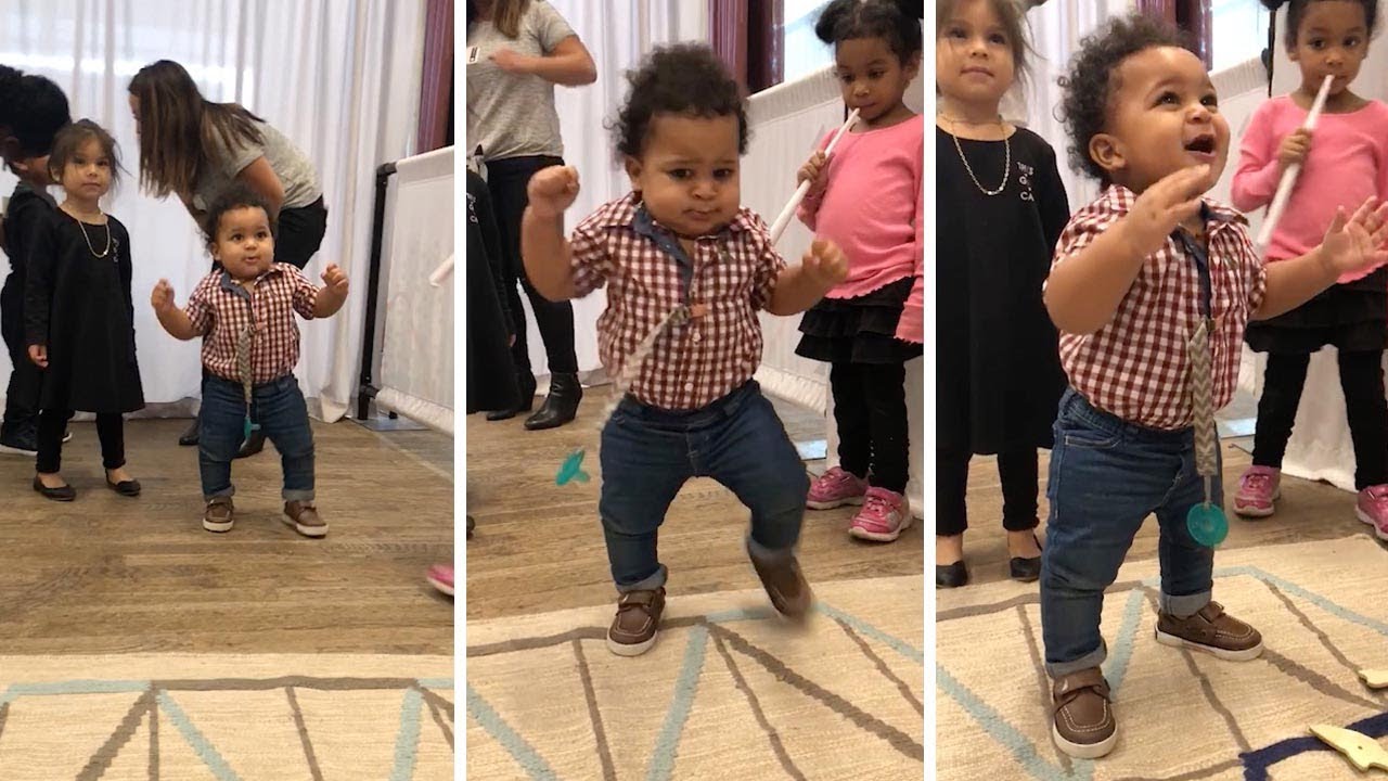 Adorable Moment Little Boy Takes First Steps