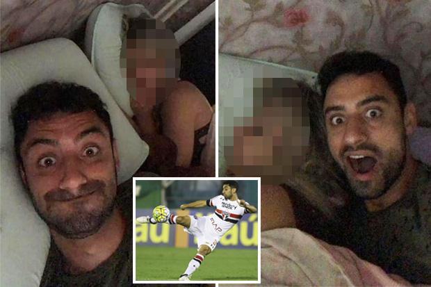 footballer murdered for having an affair with alleged killer’s wife? Photos show Daniel Correa Freitas in bed with blonde woman