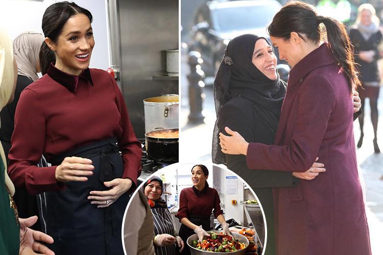 Pregnant Meghan Markle praises Grenfell kitchen women as she helps survivors make meals