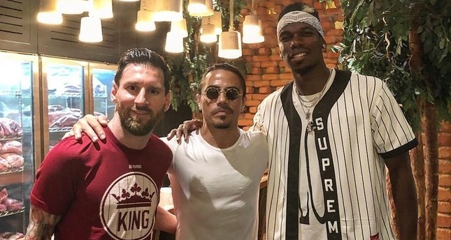 Lionel Messi & Pogba visit Nusret steakhouse Dubai