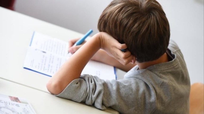 boy studying