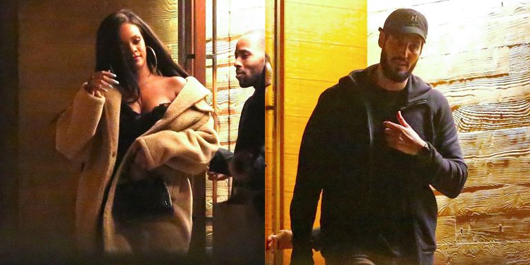 Rihanna sizzles in lacy black number while enjoying a late night dinner with billionaire boyfriend Hassan Jameel