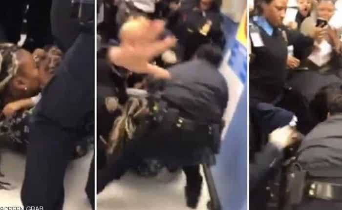 شاهدوا فيديو مفجع لشرطة نيويورك سحل وصعق امرأة لانتزاع رضيعها.. وإستياء شديد لما حدث