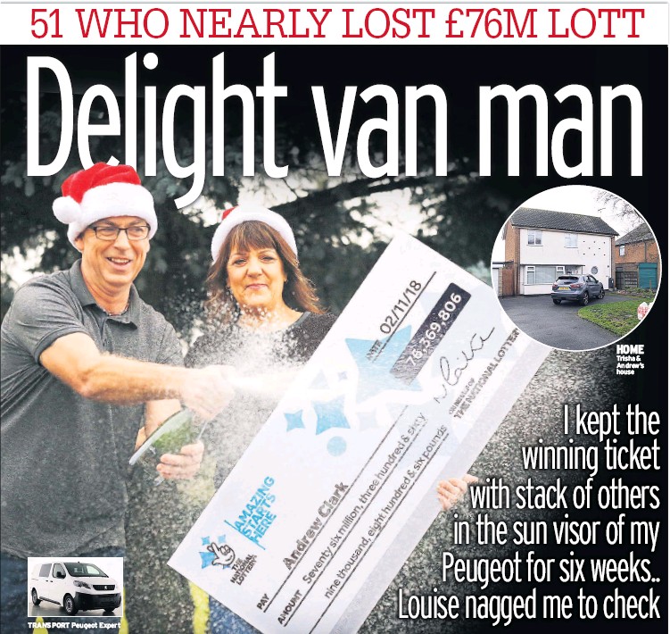 Builder drove around for six weeks unaware £76m EuroMillions winning ticket was inside his van