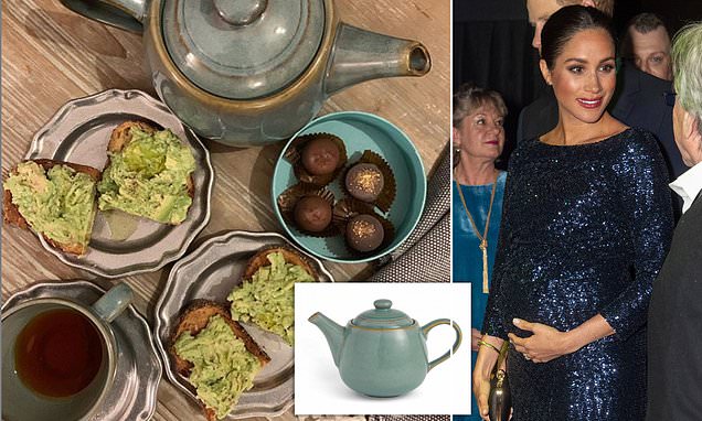 Meghan mania strikes again! £12 Soho Home cups sell out after a snap revealed the Duchess uses them to serve her guests - but you can still snap up her £35 teapot