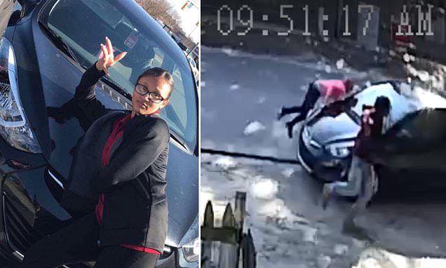 North Carolina police hunt for hit and run driver who posted selfie with her damaged car on Facebook