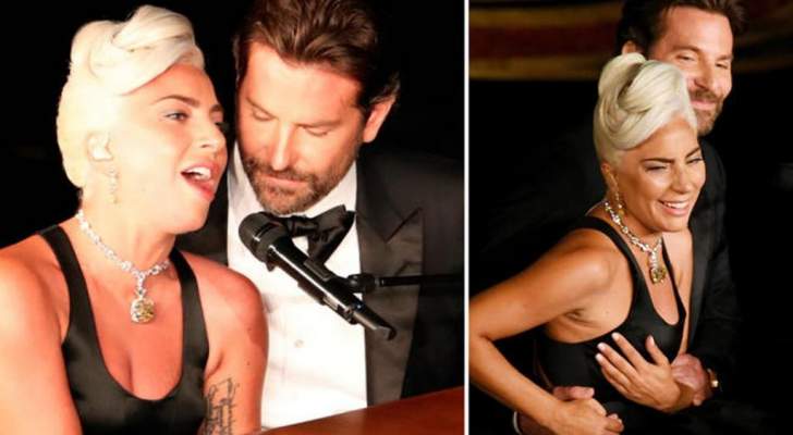Bradley Cooper and Lady Gaga perform very steamy Shallow duet after actor's partner Irina Shayk branded 'jealous' by viewers as she sits between the pair