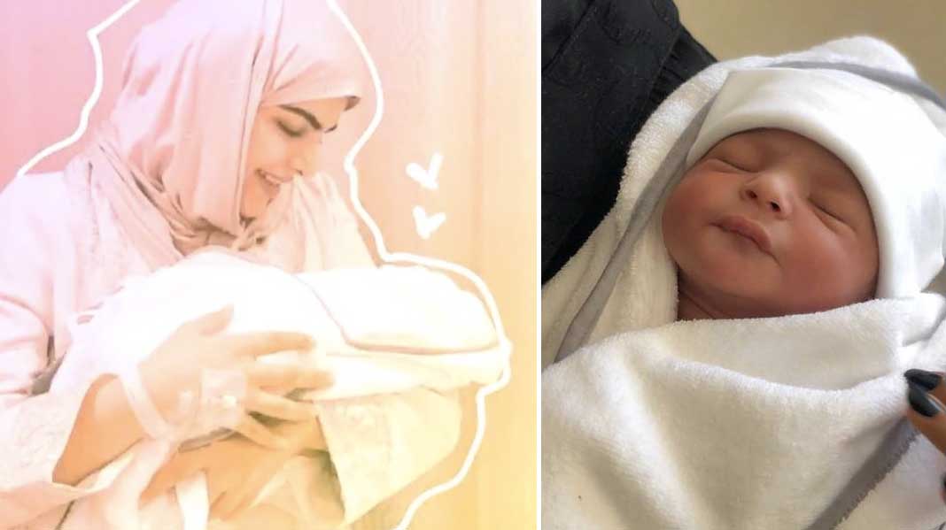 سارة الودعاني وطفلها سعد