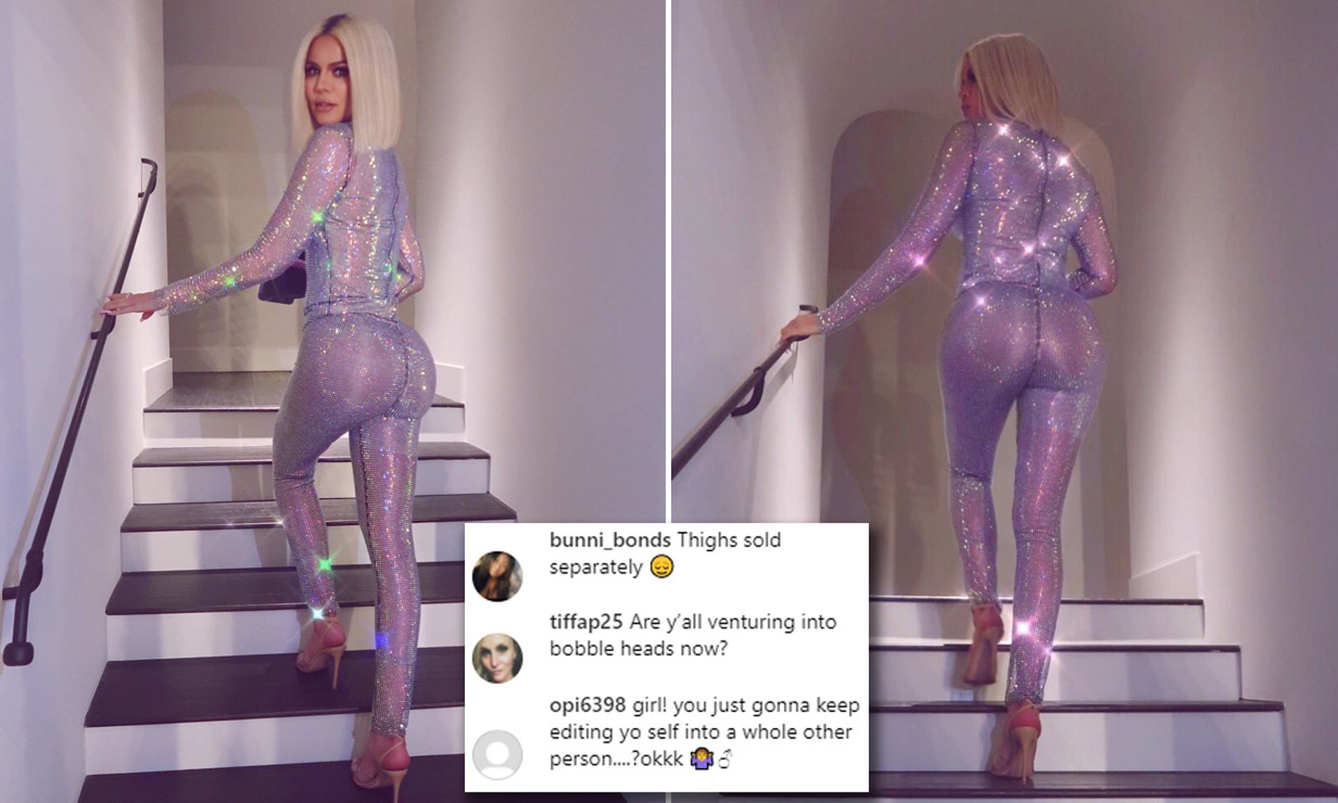 Khloe Kardashian is under fire AGAIN for editing her Instagram photos