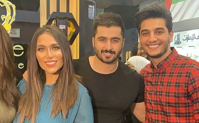 محمد عساف مع الدكتورة خلود زوجها امين