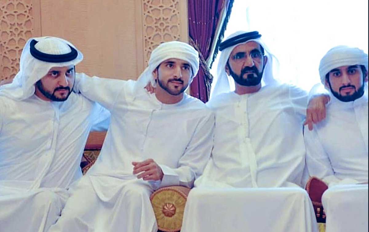 الشيخ محمد بن راشد واولاده الثلاثة