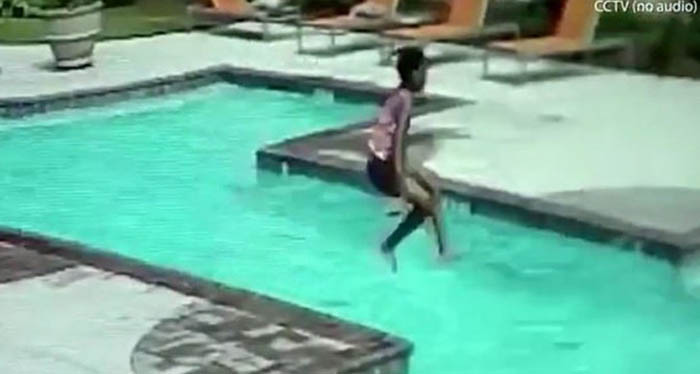 Heart stopping moment 10 year old saves little sister from drowning