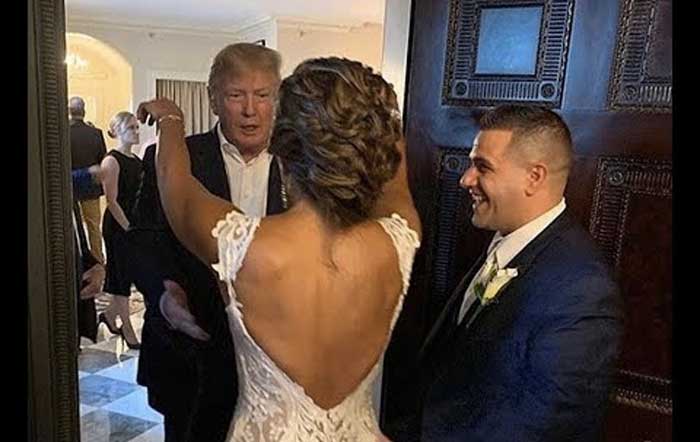 ترامب يفاجىء عروسين