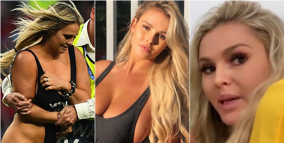 ‘We failed Copa America’: Blonde bombshell pitch invader Wolanski reveals SECOND big-match stunt