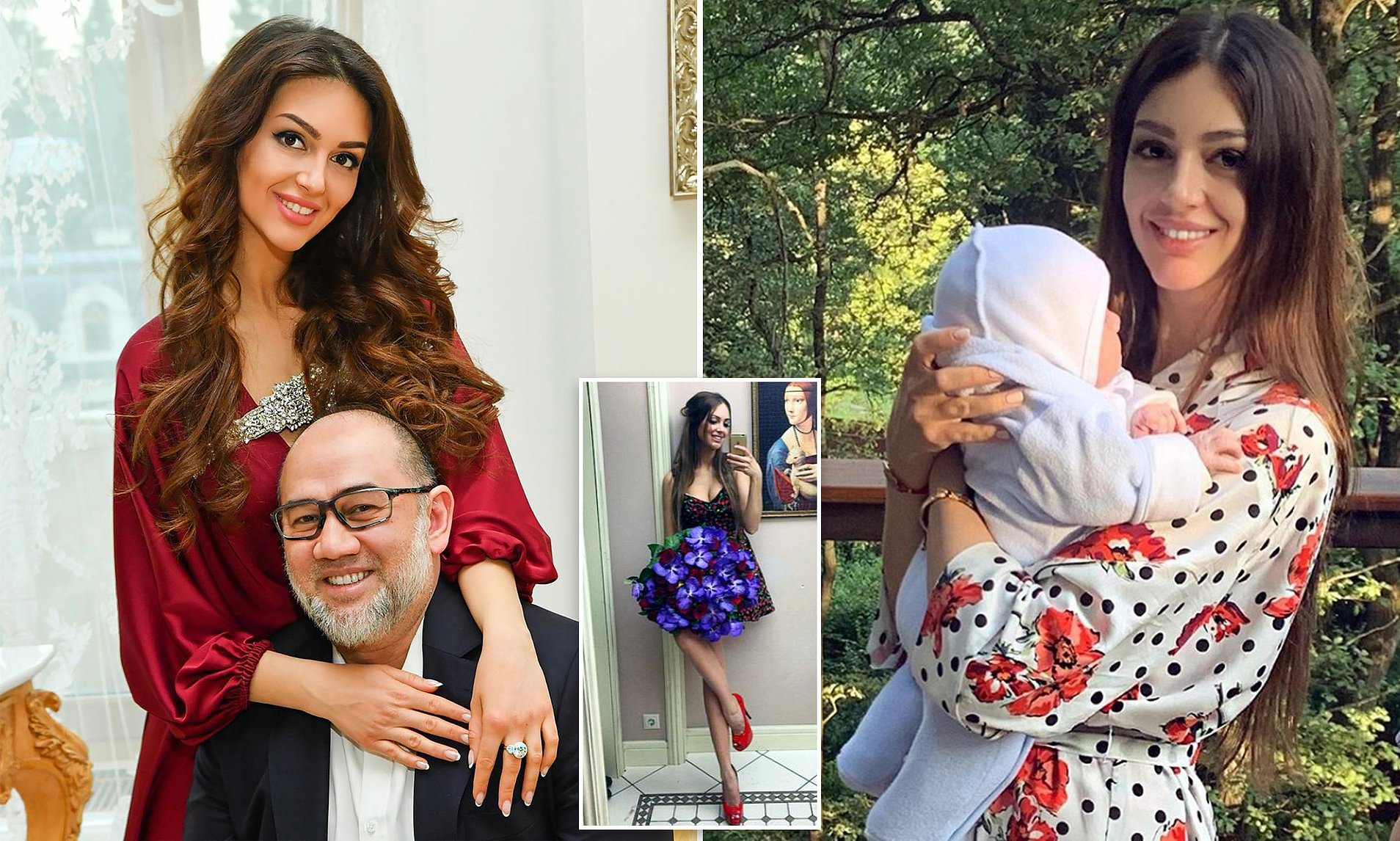 Russian beauty queen challenges the ex-King of Malaysia to take a paternity test after he DISOWNED their 'son' and divorced her six months after relinquishing his throne to marry her