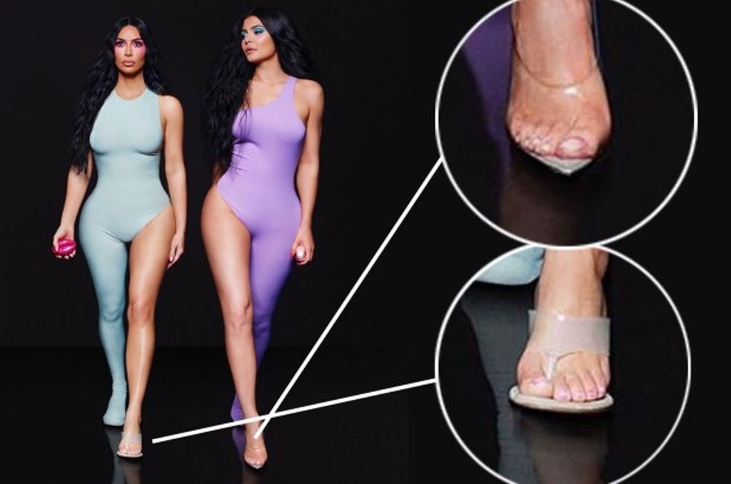 Kim Kardashian accused of photoshop fail as fans spot a ‘sixth toe’ in new promo for perfume collaboration with Kylie Jenner