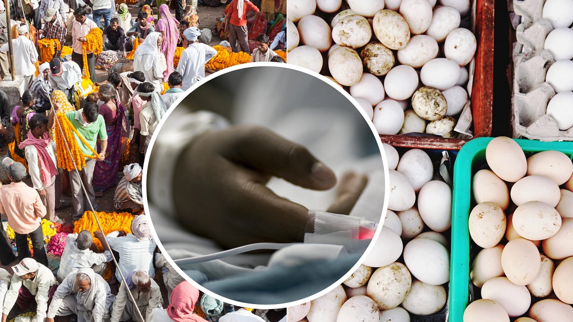 Indian man collapses and dies in attempt to eat 50 eggs for $A42