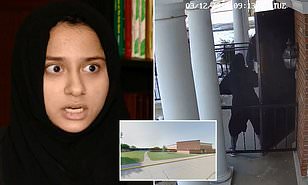 Heroic moment 17-year-old Muslim senior comes to rescue of terrified students fleeing Wisconsin school stabbing by opening locked mosque doors and ushering them in