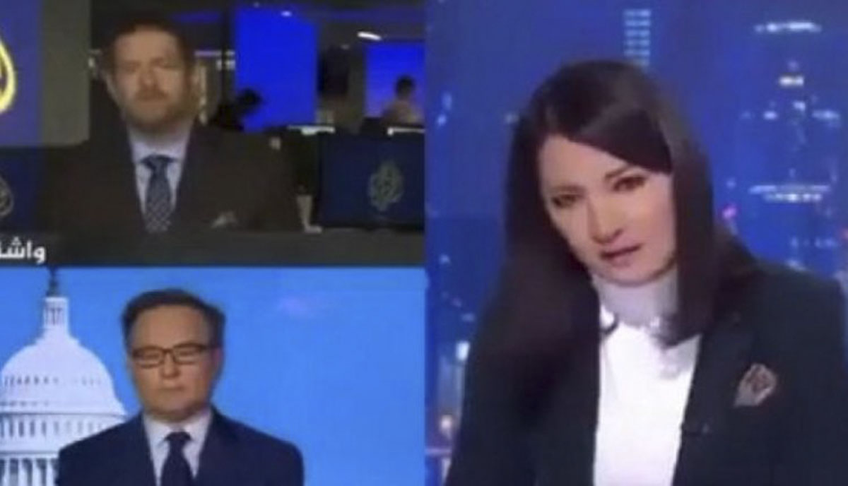 بالفيديو: مذيعة الجزيرة تستشيط غضبا من متصل شكك في صحة اختراق جوال بيزوس