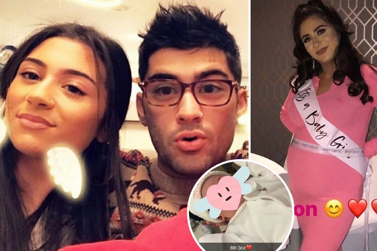 Zayn Malik's brother-in-law, 18, cradles the singer's newborn niece in sweet snap... just hours after the 1D star's sister Safaa, 17, gave birth