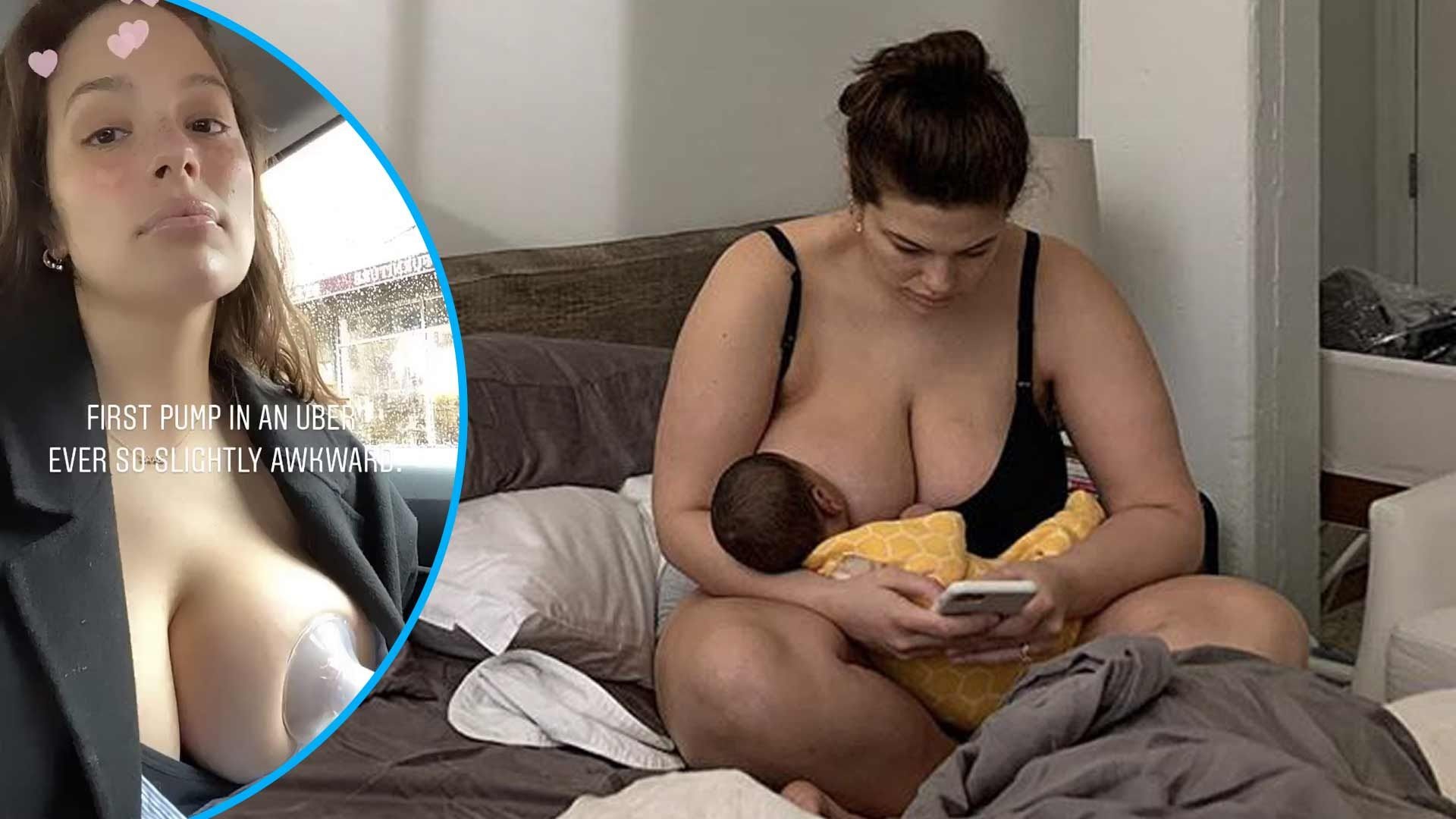 Ashley Graham proves she is a multitasking mom as she shares her 'first pump in an Uber' on Instagram