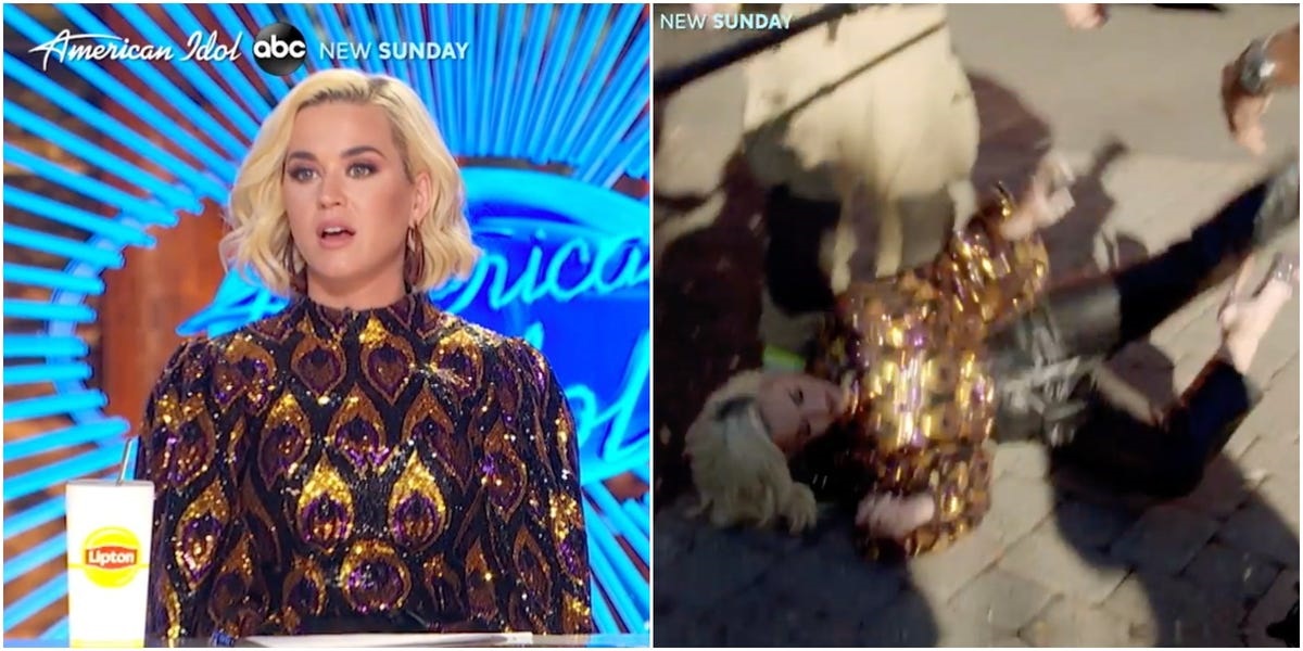 Katy Perry collapses on American Idol after inhaling fumes from gas leak