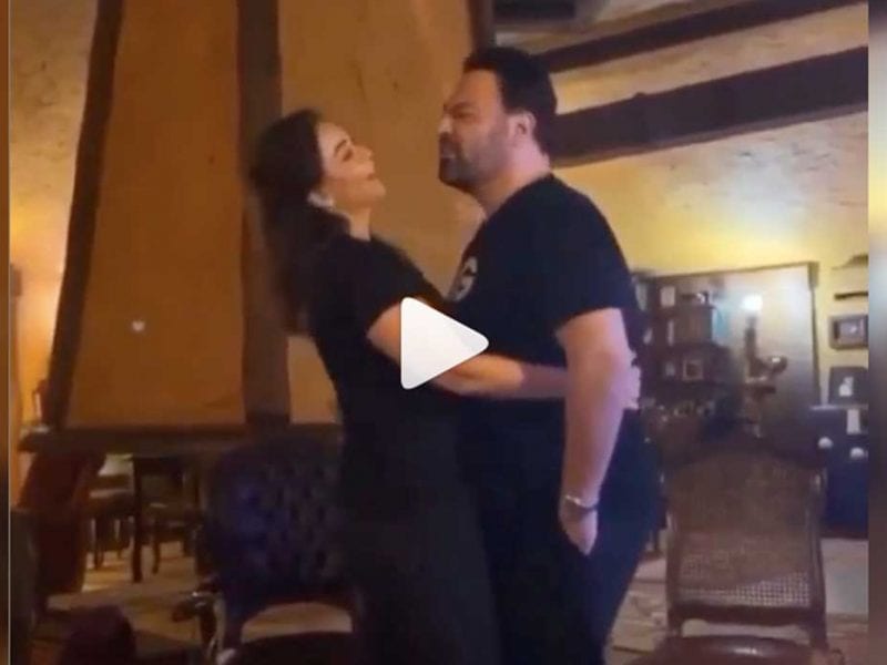 عاصي الحلاني يرقص مع زوجته كوليت الحلاني